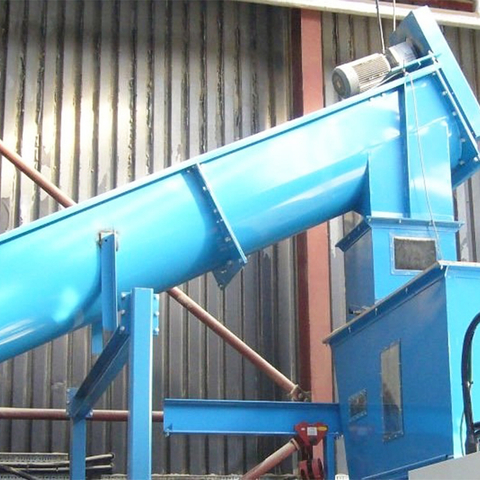 Transportador espiral de calha de alimentação animal em aço inoxidável